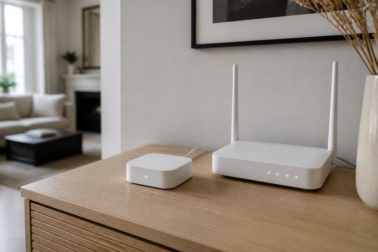 Hub ou pont Zigbee connecté à une box internet pour piloter des ampoules connectées